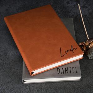 Personalized 112-Page Promotional Notebook Laserable Vegan Leatherette <strong>Journal</strong> Lined 8.5 X 6 Inches Blank Monogram Name/Logo - Product Image 1
