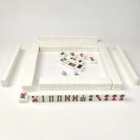 Jeu de Mahjong portable en mélamine rectangulaire pour les voyages