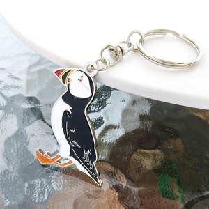Porte-clés promotionnels personnalisés, breloques en métal émaillé souple, motif mouette atlantique, accessoires pour souvenirs de voyage - Product Image 3