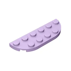 [מ 1kg] 18980 אבני בניין חילוף חלקי תואם עם Legoing DIY אביזרי 2x6 כפול עגול זווית קשת צלחת