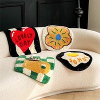 Lustiger Grafik-Teppich, waschbar, rutschfest, niedliches Muster, Bodenmatte für Schlafzimmer, Badezimmer, Küche, Wohnheim, Raumdekoration