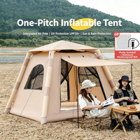 Tente de camping gonflable en gros 220 cm, Oxford 210D imperméable 2000 mm, tente pneumatique automatique avec pompe, Glamping 4 saisons OEM/ODM