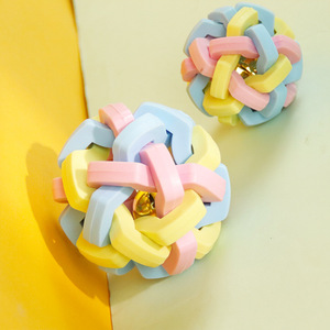 Juguetes para Perros, Pelota con Campana <span class=keywords><strong>de</strong></span> Colores, Resistente a Mordidas, para Masticar, para Perros Pequeños y Medianos, <span class=keywords><strong>de</strong></span> Goma Termoplástica - Product Image 2