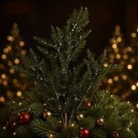 Branche artificielle de sapin avec aiguilles et cônes, pour décoration intérieure, centres commerciaux, tailles personnalisées, vente en gros, décorations de Noël pour arbres festifs