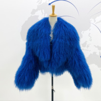 Veste courte en fourrure d'agneau tibétain de qualité export - Fourrure de haute qualité conforme aux normes internationales