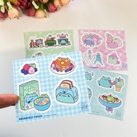 Feuilles d'autocollants personnalisées imperméables les plus populaires mignon dessin animé Anime décor Logo baiser coupe feuilles d'autocollants en vinyle pour enfants ordinateur portable à la maison