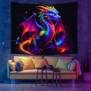 Affiches Blacklight personnalisées <span class=keywords><strong>espace</strong></span> montagne UV réactif soleil Nature forêt tapisseries tenture <span class=keywords><strong>murale</strong></span> pour salon dortoir - Product Image 3