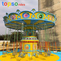 Manège de luxe à 24 places avec chaises volantes à tête oscillante et balançoire rotative pour parcs d'attractions et fêtes foraines - Fabricant