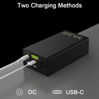 Batterie lithium-ion rechargeable 22,2 V 6400 mAh USB 45 W avec protection contre les surintensités pour outils électriques, perceuses et scies
