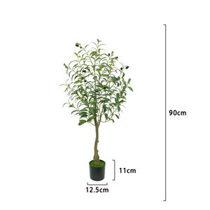 Presque Naturel 3ft Artificielle Petits Oliviers <span class=keywords><strong>Pot</strong></span> Table Plante Mini Arbre <span class=keywords><strong>pour</strong></span> Intérieur Maison Bureau Salon Décoration Moderne - Product Image 6