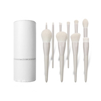 Ensemble de pinceaux de haute qualité gris mat 2022, 10 pièces, marque de luxe personnalisée, poignée en bois, fond de teint, cosmétique, vente en gros