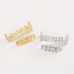 Grillz en or et diamants pour hommes, forme goutte d'eau, pour usage quotidien, origine Yiwu - Product Image 5
