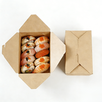 Caja de Papel Kraft Ecológica Personalizada para Pollo Frito, Envase Desechable para Nuggets de Pollo, Embalaje para Comida para Llevar