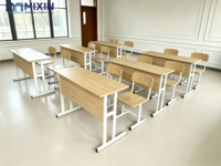 Fabricant de mobilier scolaire de haute qualité Mixin, bureau et chaise pour étudiants, double place, mobilier de classe en bois