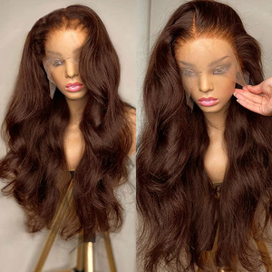 BELEZA Usine Prix Haute Qualité 13x6 Sans Colle Cheveux Brésiliens Lace Front HD Vierge Cheveux Haute Revue-Digne <span class=keywords><strong>Corps</strong></span> Vague Perruque - Product Image 2