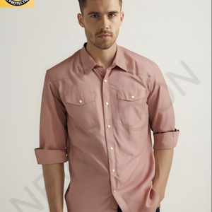 Custom Men's Button Down Shirt with Pockets UPF50 UV Protection Quick Dry Long Sleeve Fishing Shirt - Product Image 2