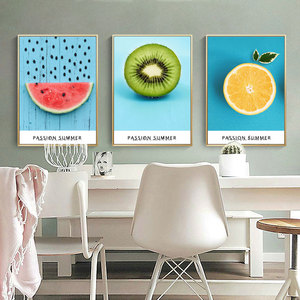 Pintura <span class=keywords><strong>de</strong></span> fruta, sandía, naranja, lienzo, arte moderno impreso, arte <span class=keywords><strong>de</strong></span> pared en venta - Product Image 1