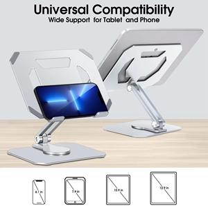 도매 인기 상품 휴대용 알루미늄 아이패드 홀더 접이식 긁힘 방지 태블릿 플로어 스탠드 - Product Image 2