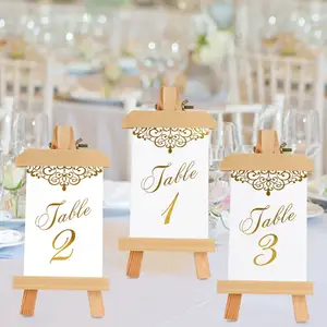 1-24 Double Sided 10*15.2cm Gold Foiling Wedding Table Place Number Table Number Cards Banquet Table Marker