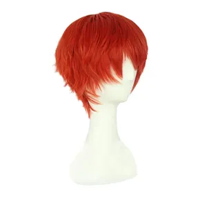 Perruque synthétique courte rouge pour cosplay de l'anime Game <span class=keywords><strong>FGO</strong></span> Shirou Emiya, résistante à la chaleur, perruques de mode - Product Image 3