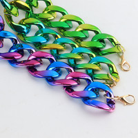Collier à chaîne en plastique dégradé CCB simple, nouveau et très vendu, style hip-hop punk, boîte de nuit, bijoux disco