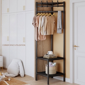 JANKO RTS Colgador de Metal de 2 y 3 Capas para Colgar Ropa EN EL Suelo, Estante de Almacenamiento de Zapatos, <span class=keywords><strong>Perchero</strong></span> de Esquina para Sala de Estar y Armario - Product Image 3