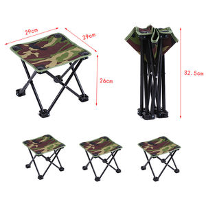 เก้าอี้แคมป์ปิ้งพับได้ทำจากเหล็กน้ำหนักเบา,เก้าอี้ตกปลาลายพรางสำหรับแคมป์ปิ้งชายหาด - Product Image 4