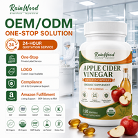 Cápsulas de Vinagre de Sidra de Manzana Natural Rainwood OEM para Pérdida de Peso, 1000mg, en Presentación a Granel