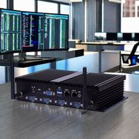 Hxxktouch-Caja sin ventilador para PC, dispositivo compacto I3 i5 i7, Dual Ethernet, LAN SIM, wifi, 16GB, cuádruple mini ordenador industrial