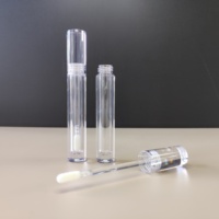 Emballage de 4.4ml tube de brosse transparent tube de brillant à lèvres vide emballage cosmétique OEM