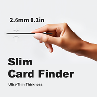 Localisateur de clés et objets en plastique personnalisé pour Noël, avec suivi lumineux, compatible iOS GPS, portée 10-12m, format carte sans fil mince pour portefeuille