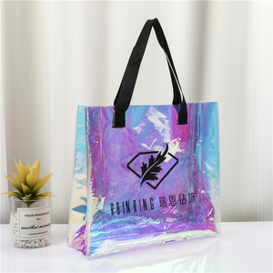 Sac cadeau transparent en PVC irisé Bao Xin, sac d'emballage personnalisé avec logo pour cadeau - Product Image 1