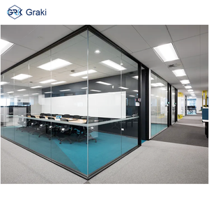 <span class=keywords><strong>Cloison</strong></span> en verre sans cadre en aluminium panoramique au design moderne pour supermarché, durable et insonorisante - Product Image 6