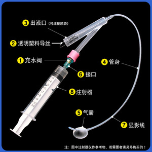 Catéter Urinario de Silicona para Perros, Doble Lumen con Balón y Bolsa de Orina, Instrumento Quirúrgico Veterinario - Product Image 4