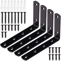 Support d'angle droit, 4 pièces, 1.57x1.57 pouces, attache d'angle à 90 degrés en L