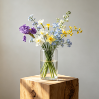 Vase en verre hydroponique cylindrique à petite ouverture, transparent, durable, artistique, fait main, pour décoration de mariage moderne et de maison