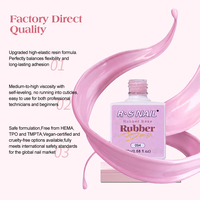Gel de base en caoutchouc HEMA TPO FREE, auto-nivelant, couleur nude, effet gelée, pour construction d'ongles, très populaire