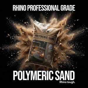 Sable polymère Rhino Power Bond Plus pour pavés et joints de pierre jusqu'à 2 pouces, sans brouillard, durcissement en une heure (10 lb marron) - Product Image 2