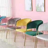 Chaise simple de luxe léger style nordique, rembourrée, pour balcon, salle à manger, maquillage, salon de thé, négociation, salon de manucure