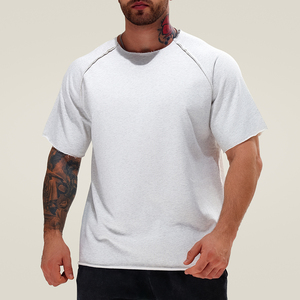 Người Đàn Ông Của Giản Dị <span class=keywords><strong>Raglan</strong></span> Trống T-Shirt Tùy Chỉnh Bông Nặng Thể Thao <span class=keywords><strong>Raglan</strong></span> <span class=keywords><strong>TEE</strong></span>-Shirts Cho Nam Giới Silicone <span class=keywords><strong>Raglan</strong></span> Phòng Tập Thể Dục Áo Sơ Mi - Product Image 2