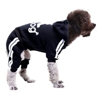 Siap Kirim Hoodie Anjing Berkaki Empat Rajutan Baju Hangat Kancing Depan untuk Anjing Kecil Sedang Musim Gugur Musim Dingin Grosir