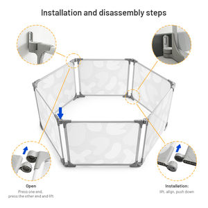 Parque Infantil para Niños, Corralito para Bebés, Piscina Seca Grande, Barreras de Seguridad para Interiores, Parque Infantil para el Hogar, para Niños de 0 a 6 Años - Product Image 3