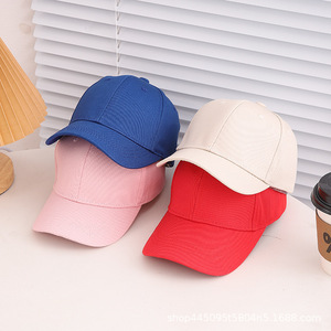 Unisex Pure Cotton Baseball Cap 54-56Cm Twill Sun Protection Spring Summer Duckbill Hat For Kids Outdoor Activities - Product Image 2