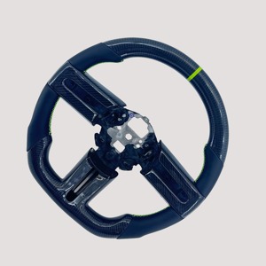 Volante Deportivo Personalizado de Fibra de Carbono Real con Franja Verde para <span class=keywords><strong>Ford</strong></span> <span class=keywords><strong>Mustang</strong></span> <span class=keywords><strong>GT</strong></span> 2005/2006/<span class=keywords><strong>2007</strong></span>/2008/2009 - Product Image 2
