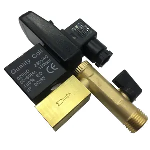 G1/2" water drain solenoid valve with duty circle timer is special design for air dryers, freezer dryers and dehumdifiers