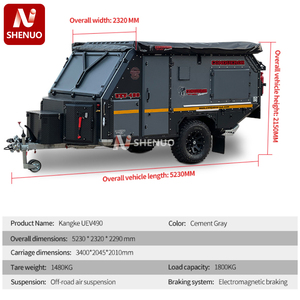 Remolque de Camping de Doble Eje con Certificación ADR, con Energía Solar y Baño, Caravana Galvanizada en Caliente para Campamentos Familiares en Australia - Product Image 4