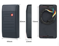 Lecteur de cartes étanche 125 kHz Wiegand 26/34, contrôle d'accès, indicateur LED, lecteur de proximité RFID