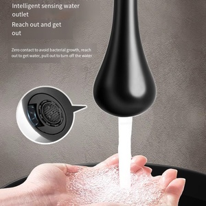 Wall Mounted Single Hole Brass Ceramic Single Handle <strong>Metered</strong> Sense Faucet Mixer <strong>Tap</strong> Modern Living Room Bathroom Bathtub - Product Image 2