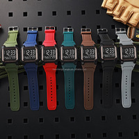Reloj digital LED para hombre con cronógrafo, resistente al agua, duración de la batería de 2 años, correa de poliuretano, reloj deportivo 17