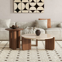Table basse en bois massif nordique, design minimaliste moderne, durable, pour salon, usage domestique
